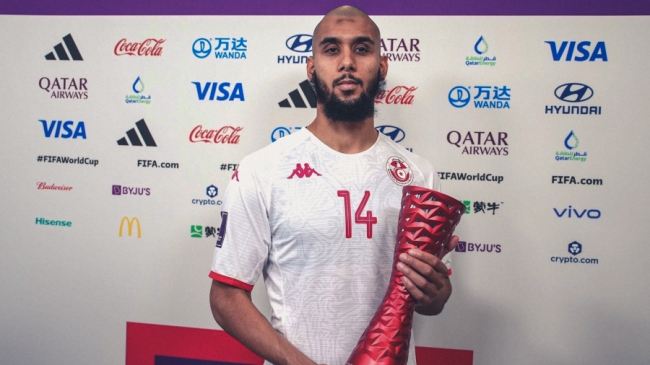 مونديال قطر: عيسى العيدوني رجل مباراة تونس والدنمارك