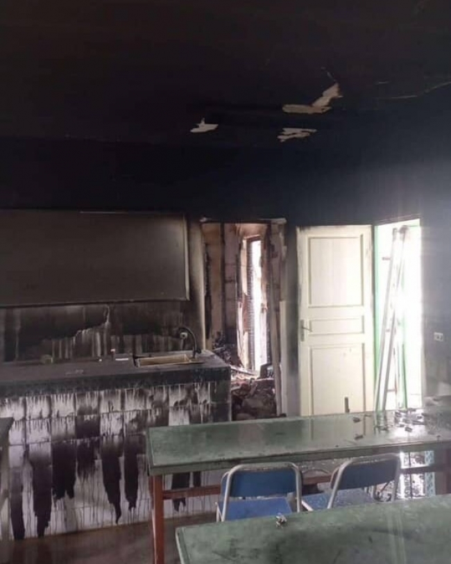 إخماد حريق اندلع بمخبر العلوم الفيزيائية بالمعهد الثانوي بمنزل بوزلفة