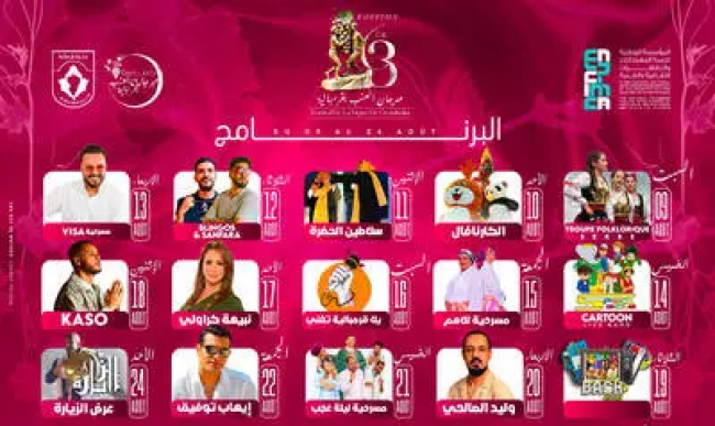 انطلاق فعاليات الدورة 63 من مهرجان العنب بقرمبالية