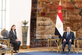 الرئيس المصري يستقبل رئيسة الحكومة