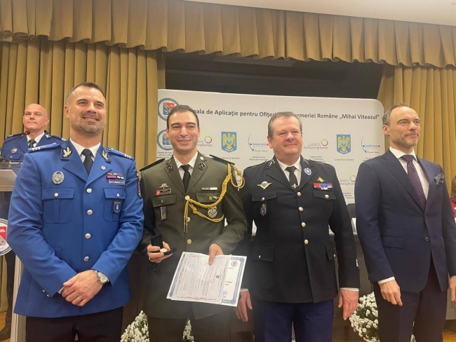 الدورة 23 للدروس الدولية العليا ببوخارست: تتويج ضابط الحرس الوطني محمد مروان الطرودي بالمرتبة الأولى